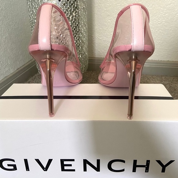 GIVENCHY Light Pink PVC Stiletto Point Toe Heels size 8